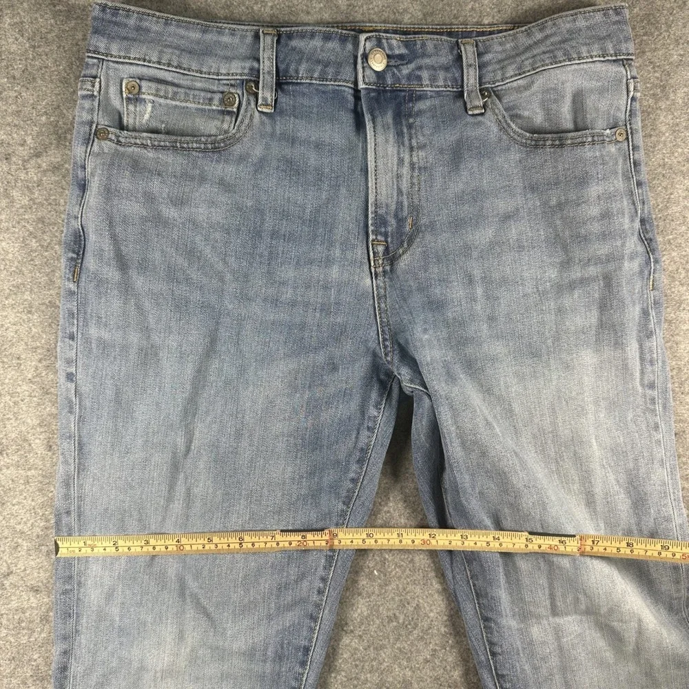 Aeropostale Athletic‎ Straight Jeans 31/30 Blue Light Wash Stretch Denim